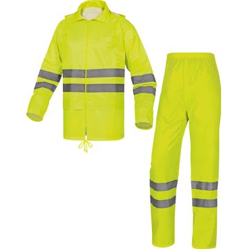 Safety Rainsuit Deltaplus Polyester & Pvc Yellow Size 3Xlarge