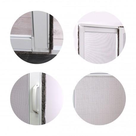 Mosquito Net for Door up to 3000mm wide Horizontal Slide White-w3000xh2300mm