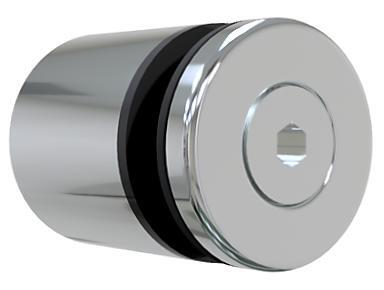 Pack of 2 Stainless Steel 304 stand off 50mm diameter for side mount glass balustrade without rods 