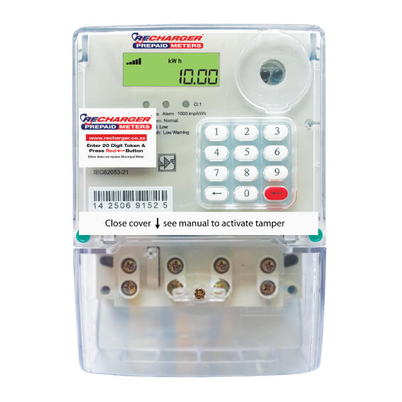 Prepaid meter RECHARGER single phase 80Amp