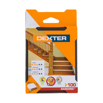 Double side sponge block G100 wood DEXTER 125x100x10mm