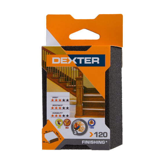 Sponge block round G120 DEXTER 100x80mm