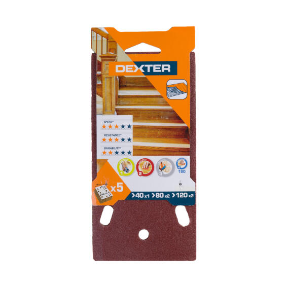 Universal abrasives G40G80G120 DEXTER 93x185mm