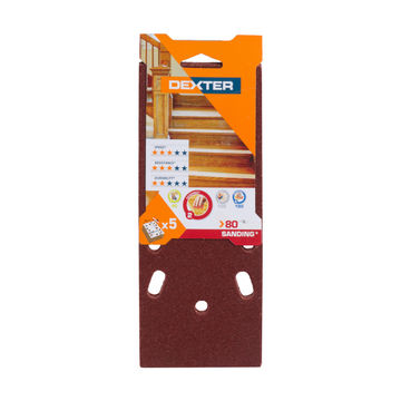 Universal abrasive G80 wood DEXTER 5 pieces 93x230mm