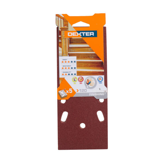 Universal abrasives wood G120 DEXTER 5 pieces 93x230mm