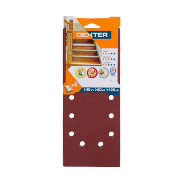 Universal abrasives round holes 1x402x802x120 DEXTER 115x280mm