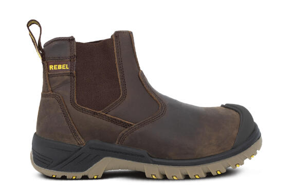 brown safety boots