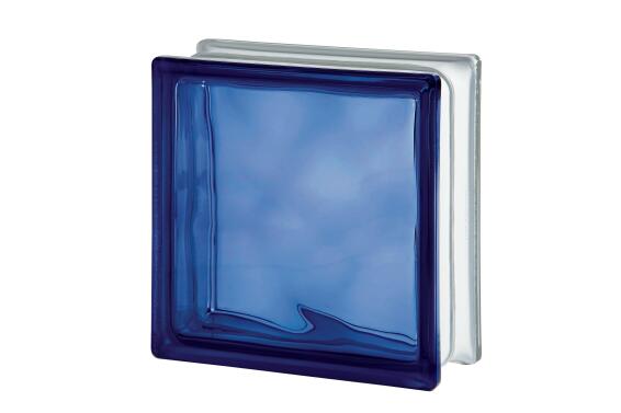 Glass Block Dark Blue Wave