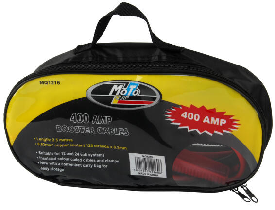 Booster Cables Motoquip 400A With Plastics Clamps And Bag