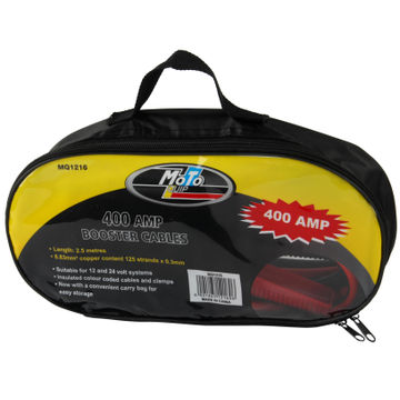 Booster Cables Motoquip 400A With Plastics Clamps And Bag