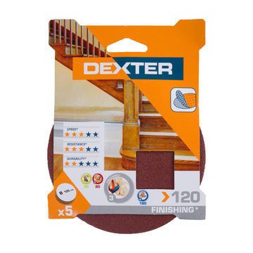 Sanding disc wood G120 DEXTER 5 pieces d125mm