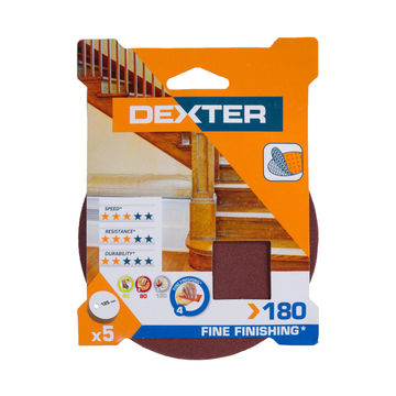 Sanding disc wood G180 DEXTER 5 pieces d125mm