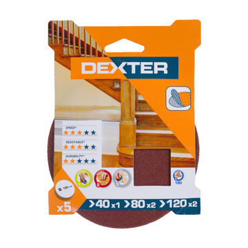 Dexter Wood Disc Set D125mm G40G80G120