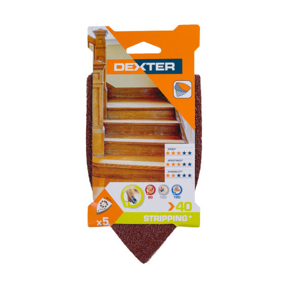 Delta sanding paper wood G40 DEXTER 5 pieces 105x175mm