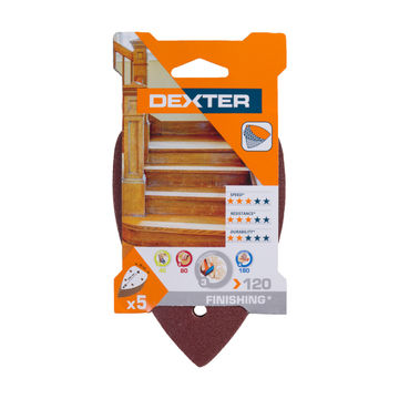 Delta Sanding Paper Wood G120 Dexter 5 Pieces 140X98Mm