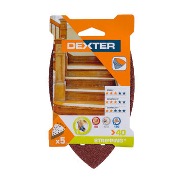 Delta sanding paper wood G40 DEXTER 5 pieces 152x102mm