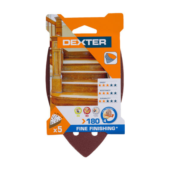 Delta sanding paper wood G180 DEXTER 5 pieces 152x102mm