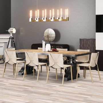 Floor Tile Ceramic Barn Almond 242x490mm (1.21m2/box)