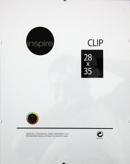 Inspire pic frame clip clear 28x35 