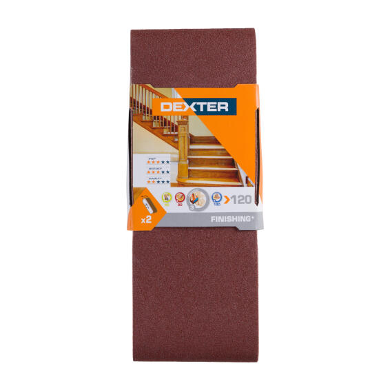 Sanding belt wood G120 DEXTER 100x560mm 2 pieces