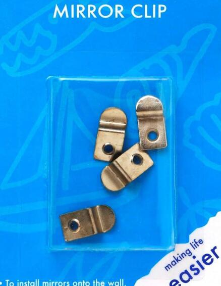 Mirror clip nickel plated cranked 4pc dejay
