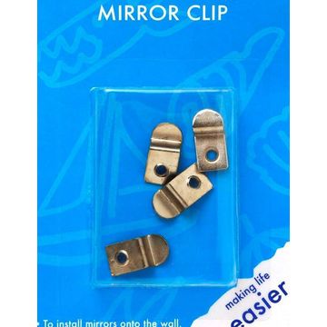 Mirror clip nickel plated cranked 4pc dejay