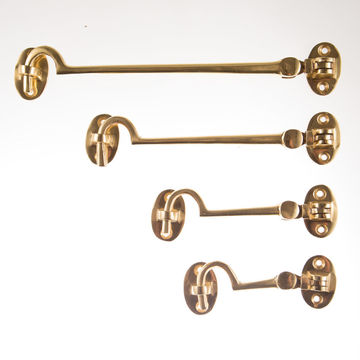 Cabin hook brass 100mm L&B security