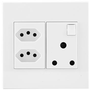 Socket arteor LEGRAND 1x3 & 1X2 pin 4x4 white