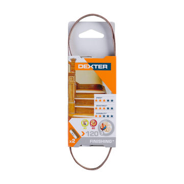 Mini sanding belt wood 120 DEXTER 7x454mm 2 pieces
