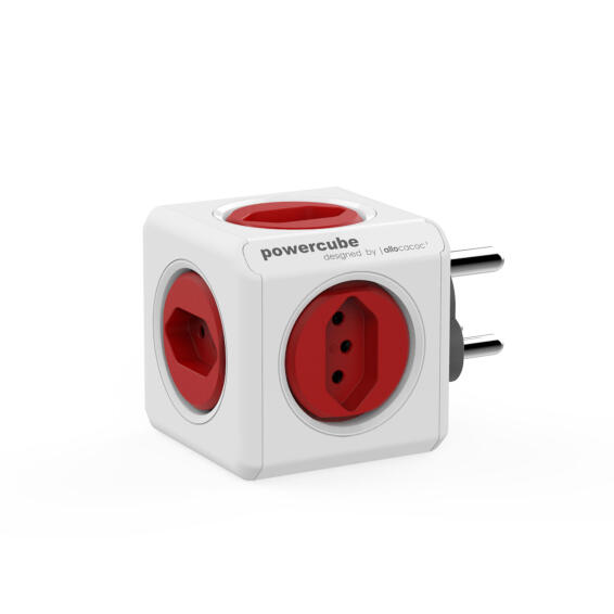Multi-plug powercube ALLOCACOC red 5x2 pin