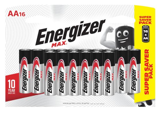 battery alkaline aa 16 pck