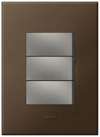 switch 3 l dim press + 1w 2x4 m/dark b