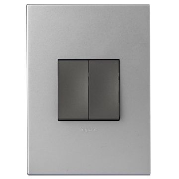 switch 2 l dim press + 1w 2x4 m/soft alu