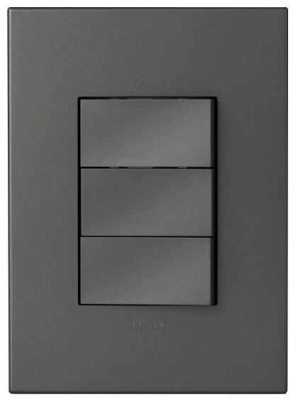 Switch LEGRAND 3 lever 1 way magnesium