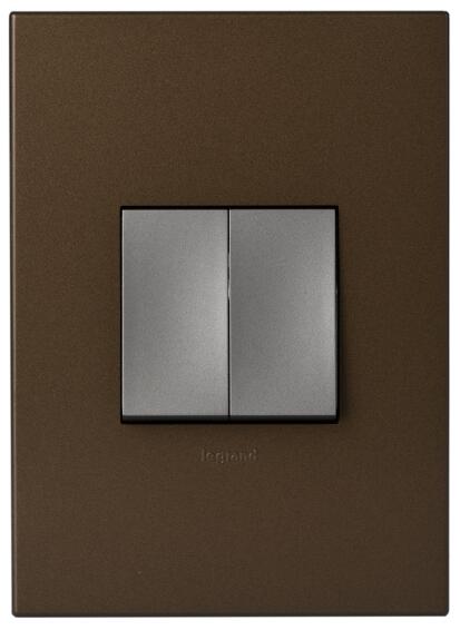 Switch LEGRAND 2 lever 2 way dark brown