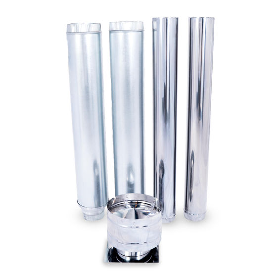 Megamaster Fireplace Flue Kit Stainless Steel 150mm