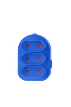 Adaptor 2 pin x3 blue