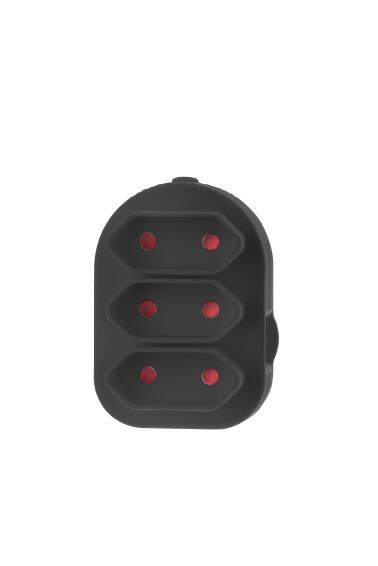 Adaptor 2 pin x3 black