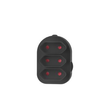 Adaptor 2 pin x3 black