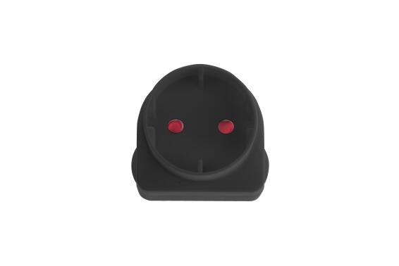 Adaptor schuko black