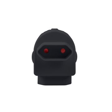 Adaptor 2 pin twin black