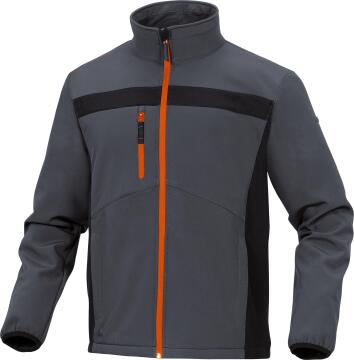 Work Jacket Deltaplus Softshell Grey & Orange Size 3Xlarge
