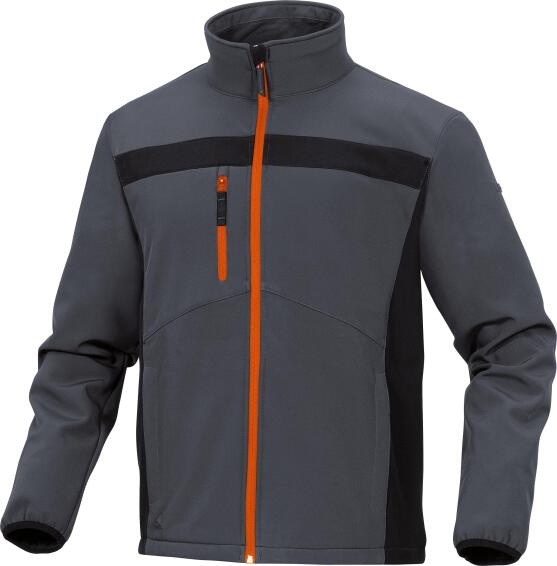 Work Jacket Deltaplus Softshell Grey & Orange Size Large