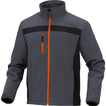 Work Jacket Deltaplus Softshell Grey & Orange Size Large