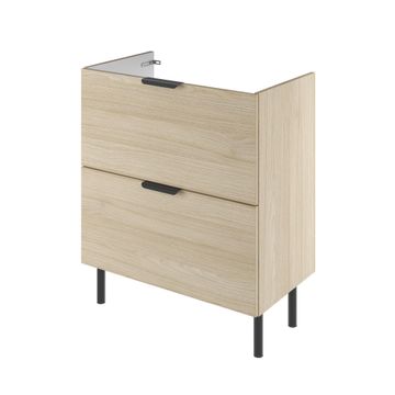 Sensea Easy Bathroom Cabinet With 2 Drawers Excluding Basin Oak W70cmxD39.6cmxH81.8cm