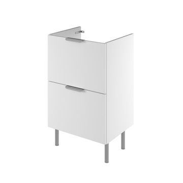 Sensea Easy Bathroom Cabinet With 2 Drawers White Excluding Basin W50cmxD36.7xH81.8cm