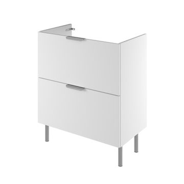 Sensea Easy Bathroom Cabinet With 2 Drawers Excluding Basin White W70cmxD39.6cmxH81.8cm