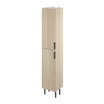 Sensea Easy Freestanding Bathroom Cabinet Column With 2 Doors Oak W35cmxD31.8cmxH188.9cm