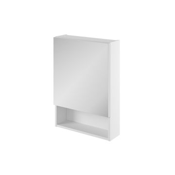 Sensea Easy Bathroom Mirror Cabinet With 1 Door Matt White W50cmxD16cmxH70cm