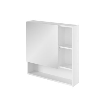 Sensea Easy Bathroom Mirror Cabinet With 1 Door Matt White W70cmxD16cmxH70cm